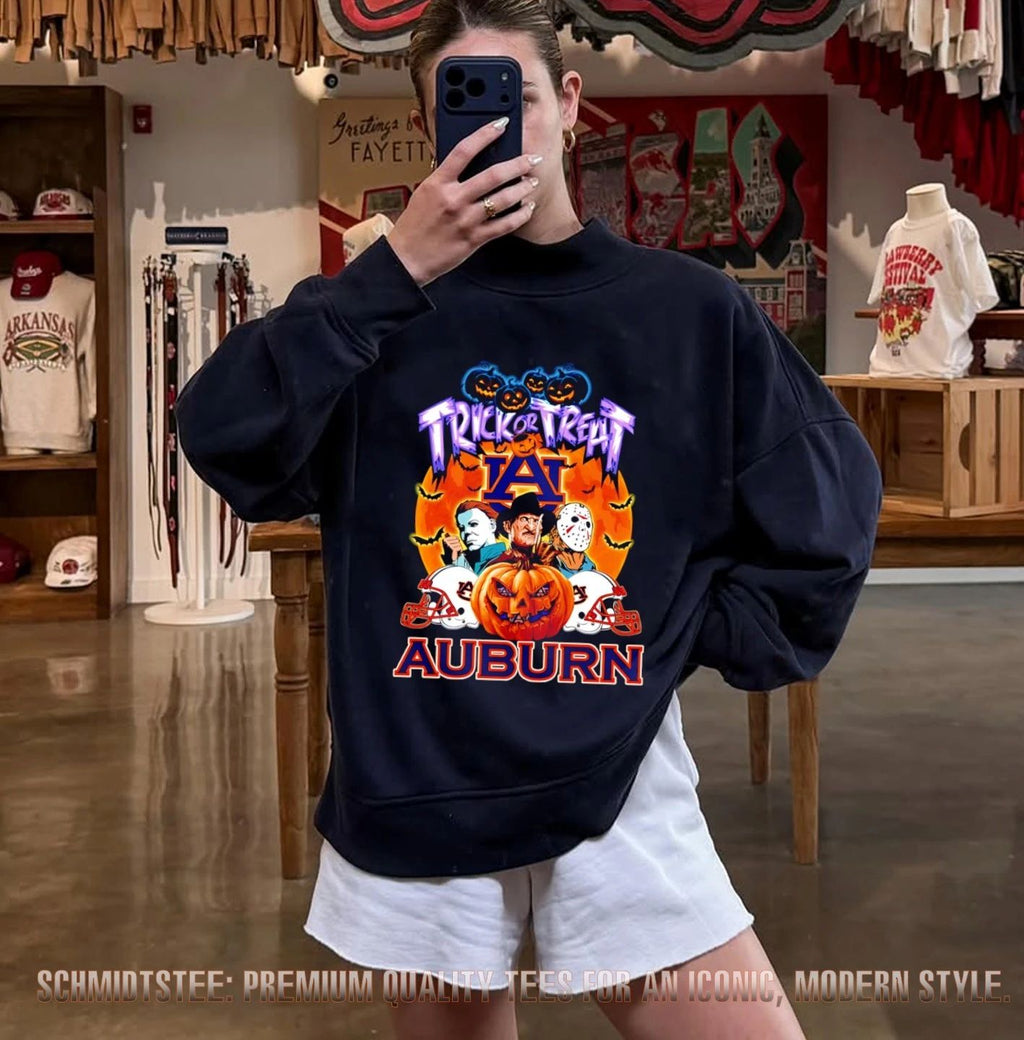 Auburn Tigers x Horror Characters Trick Or Treat Halloween 2026 shirt