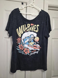 Wild Waves Malibu Surfing Skeleton Graphic Shirt Size XL
