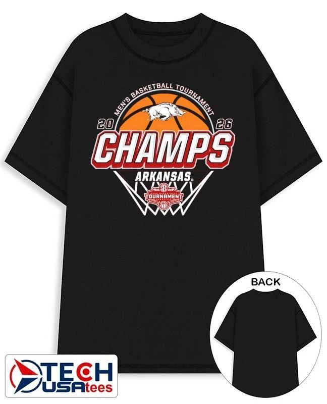 Arkansas Razorbacks 2026 SEC Men’s Basketball Tournament Champions logo shirt