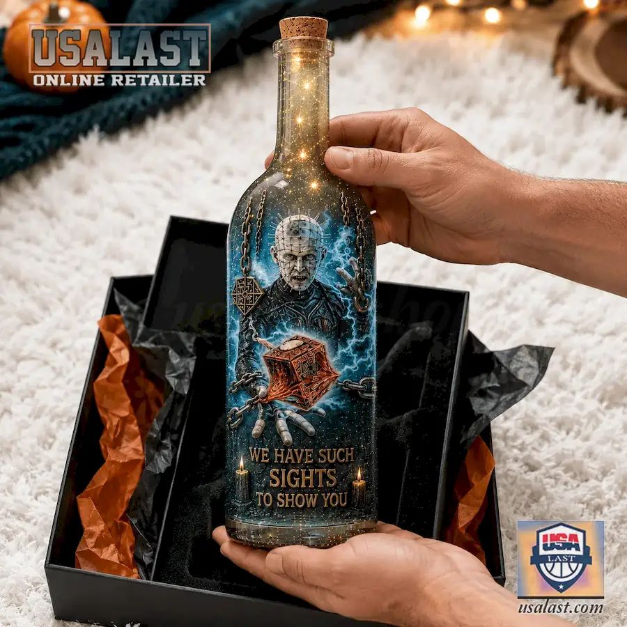 Pinhead Hellraiser Halloween Bottle Lamp