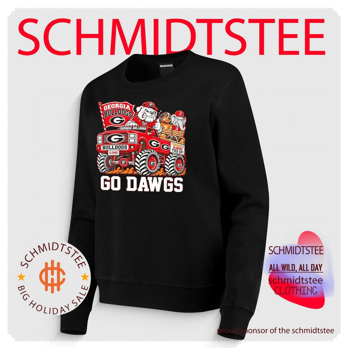 Georgia Bulldogs Monster Truck Tied Up Rivals NCAA Football shirt
