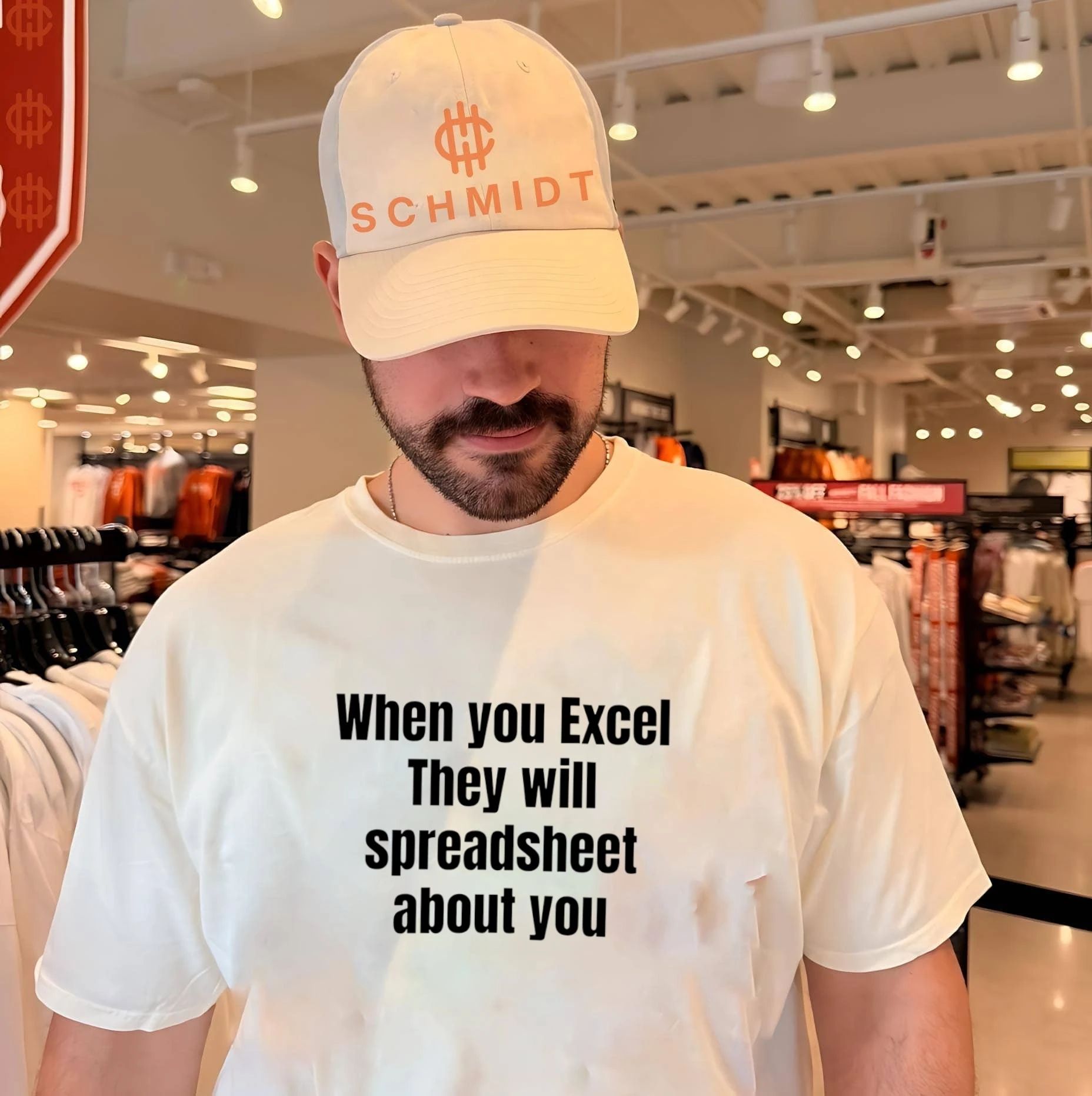 When you excel they will spreadsheet about you shirt