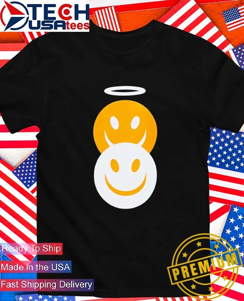 Angel and devil smiley shirt