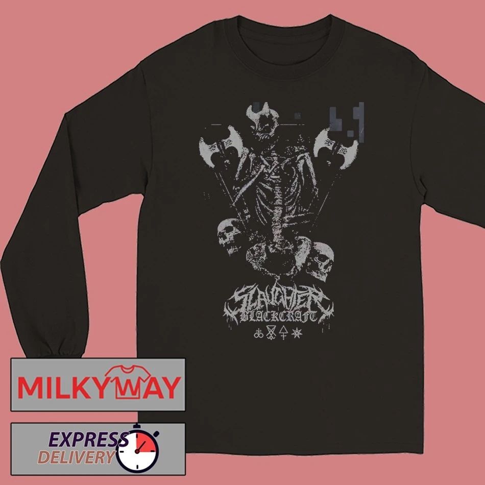 Slaughter To Prevail X Blackcraft Cult Los Angeles 2026 Pop Up Shop Merch Skeleton With Axe T-Shirt