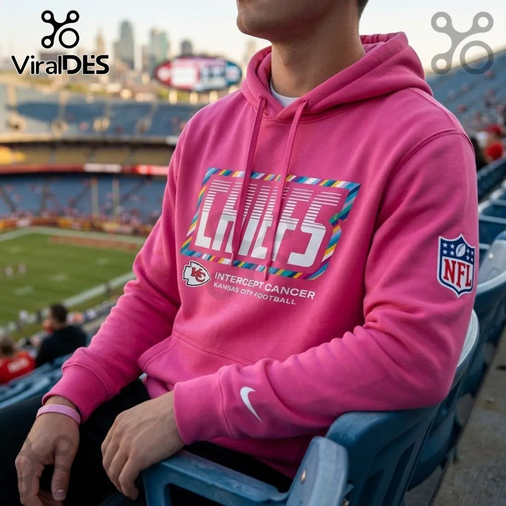 Kansas City Chiefs Crucial Catch Pink Pullover Hoodie