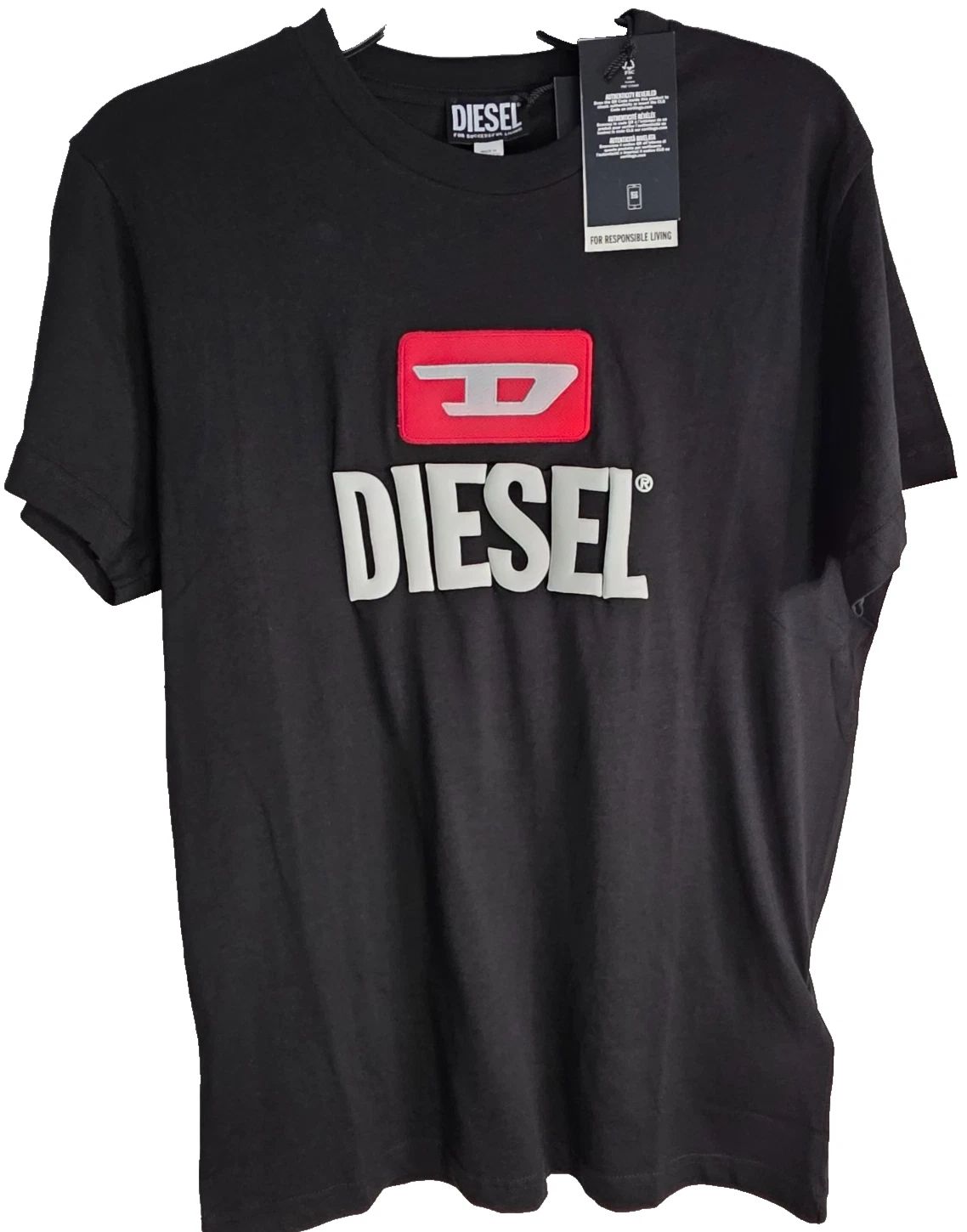 Diesel men's t-shirt size M slim fit black