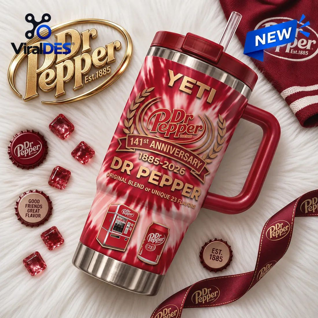 Dr Pepper 141st Anniversary YETI Stanley Tumbler