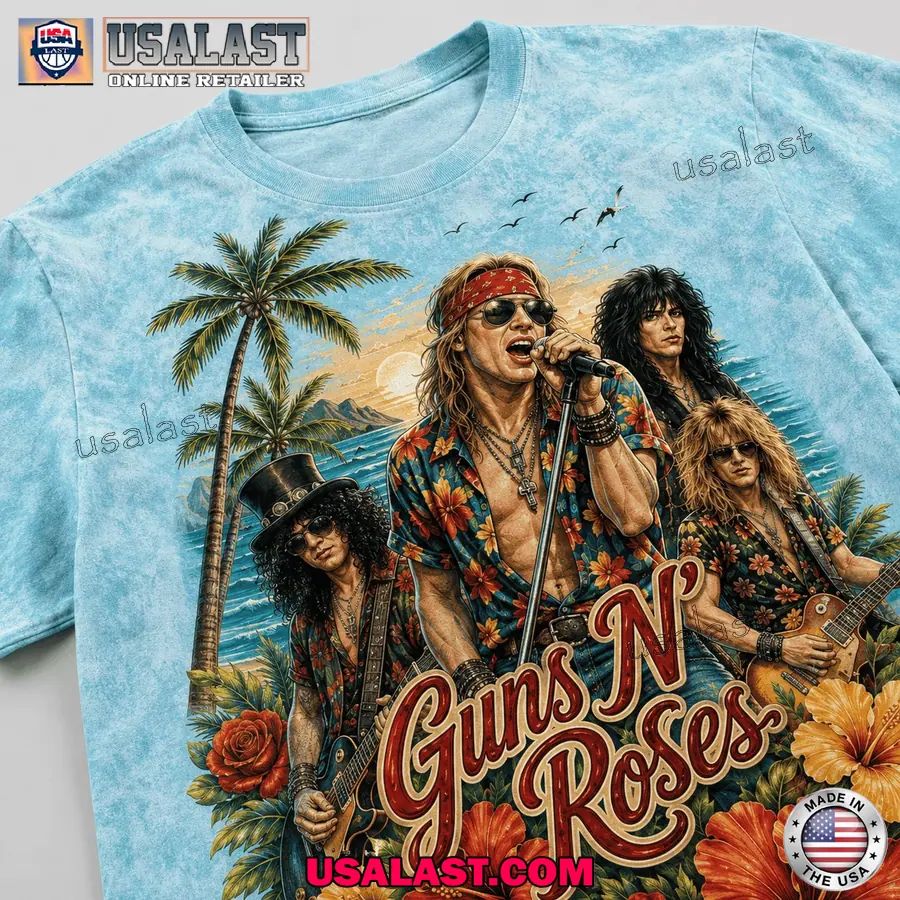 Guns N Roses Sea Salt Tropical Vibes 3D T-Shirt