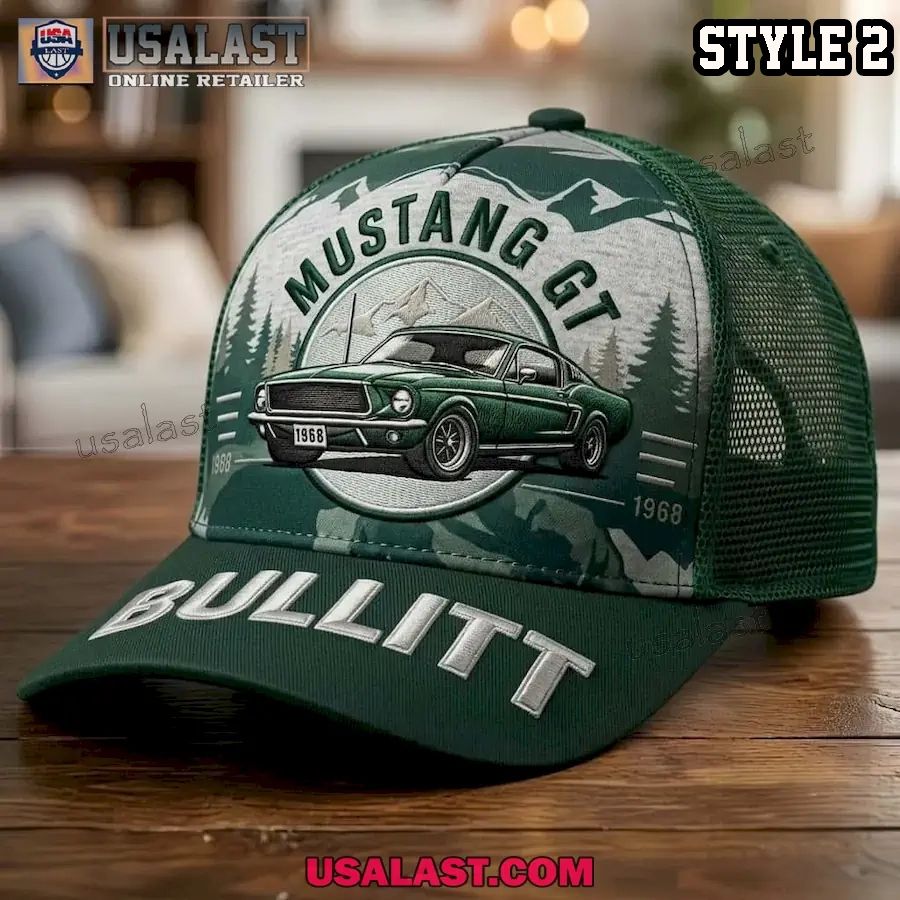 Ford Mustang GT Bullitt 1968 Retro Baseball Cap