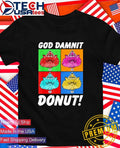 God damnit donut cat pop art shirt