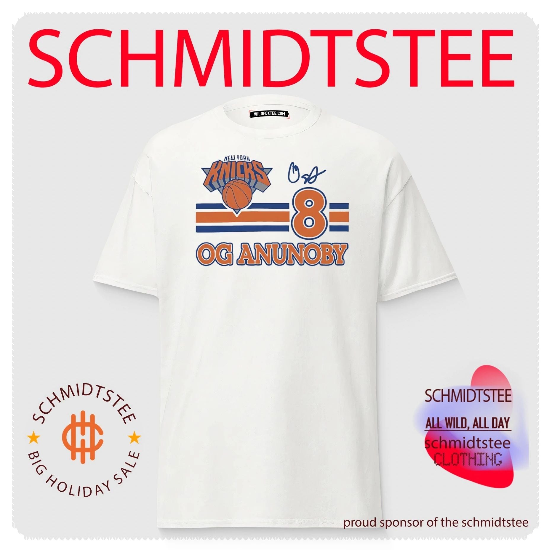 New York Knicks OG Anunoby team logo signature shirt
