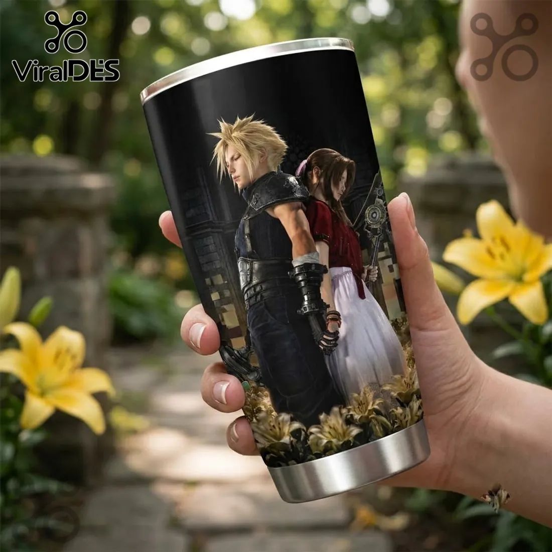 Final Fantasy VII Cloud and Aerith Tumbler
