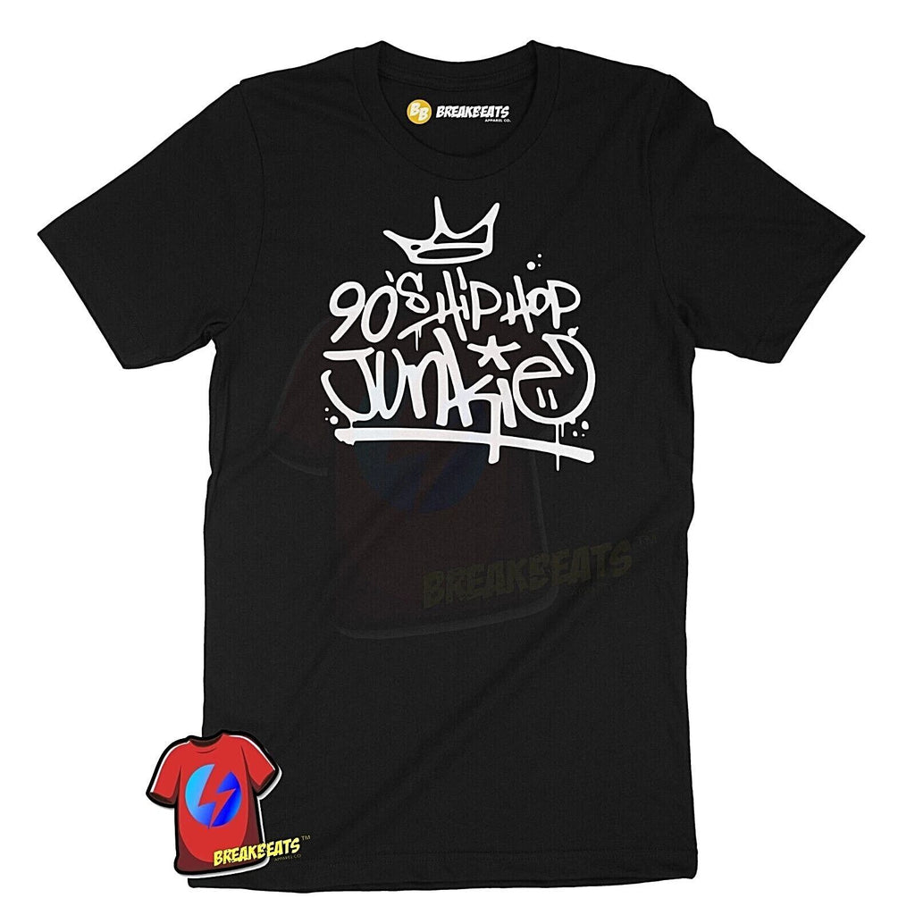 Hip Hop 90's Junkie T-Shirt Urban Street Graffiti Tag Tee