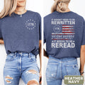 1776 We the People T-Shirt with American Flag It Doesn't Need to Be Rewritten