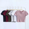 S M Vintage Wood Short Sleeve T-Shirt Slim Fit Summer Retro Tops Woman Wear NEW