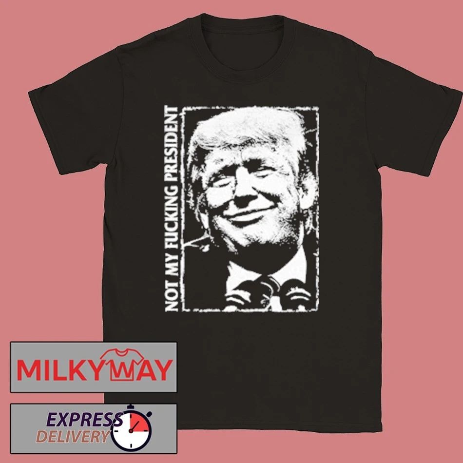 NOFX Trump Is Not My President Black White Shirt