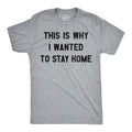Mens Funny T Shirts This Is Why I Wanted to Stay Home Sarcastic Introvert Tee