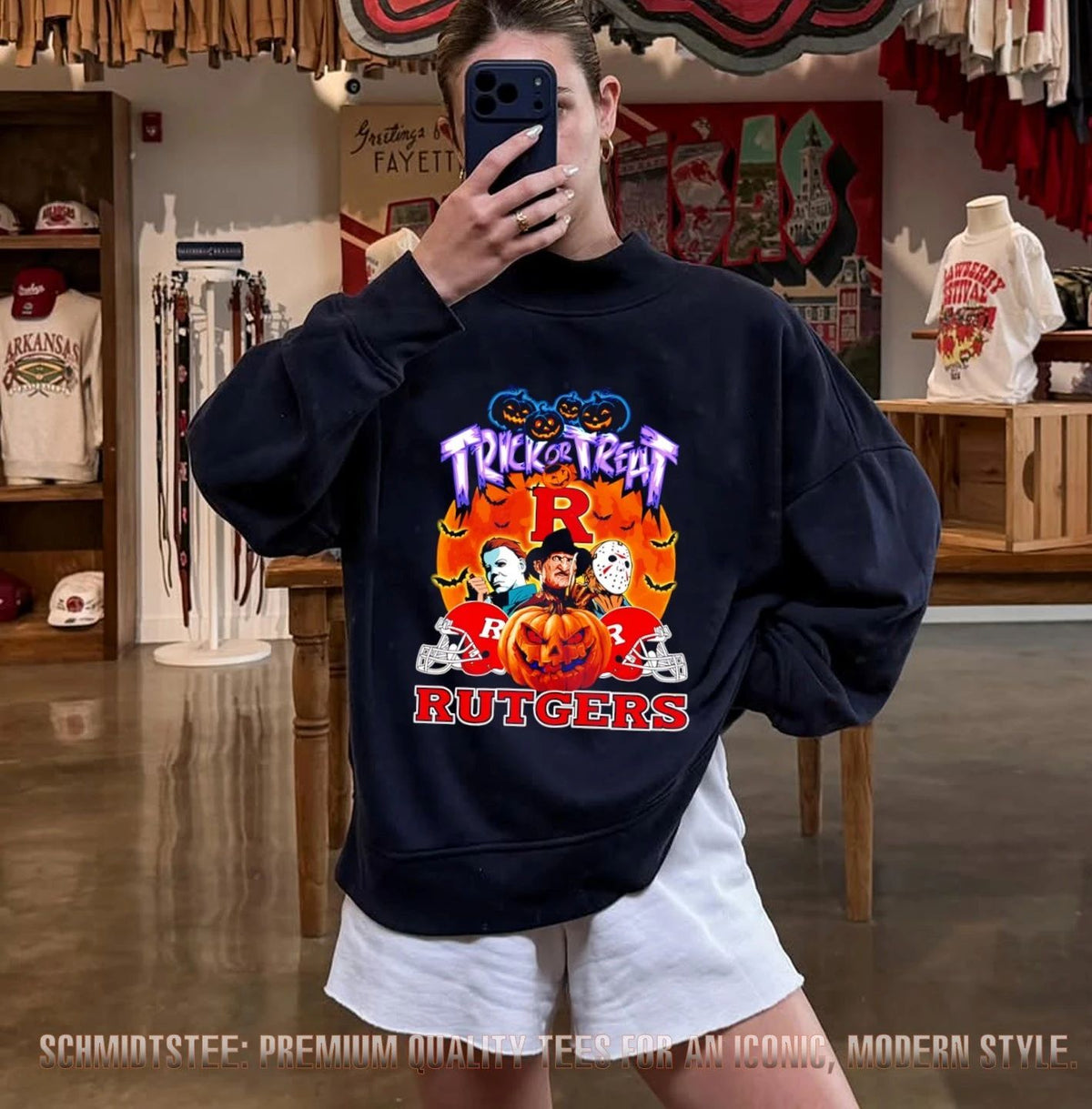 Rutgers Scarlet Knights x Horror Characters Trick Or Treat Halloween 2026 shirt