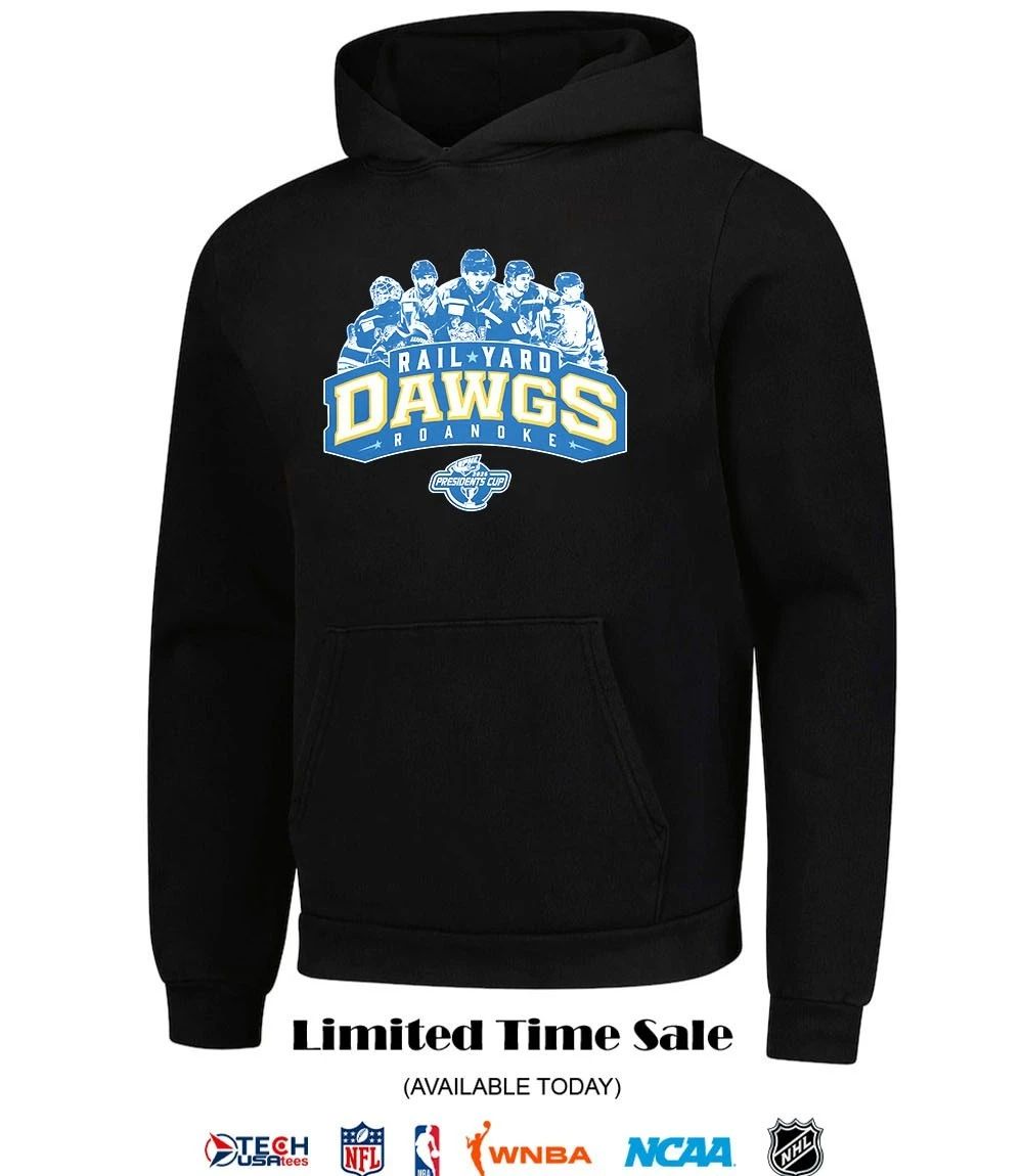 Roanoke Rail Yard Dawgs 2026 President Cup logo shirt