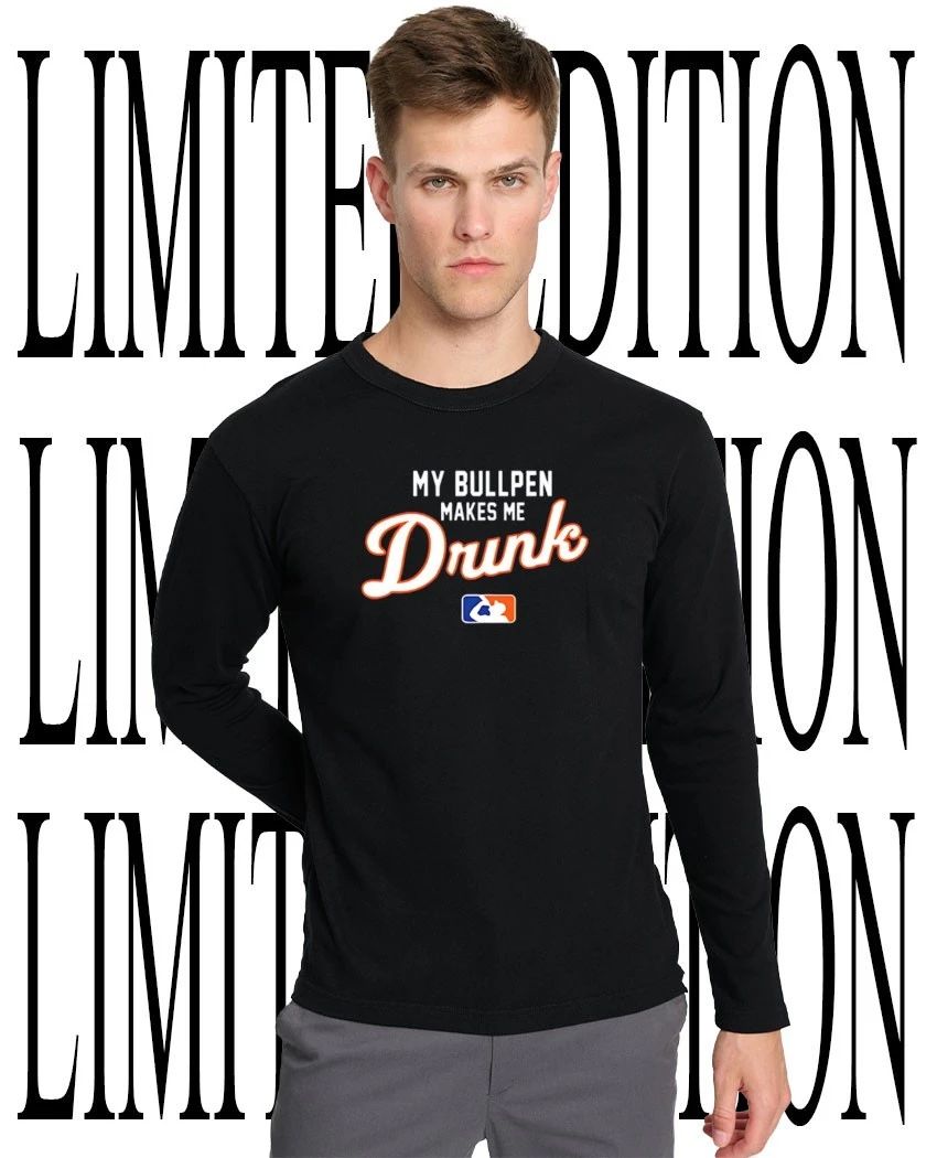 My bullpen makes me drunk logo parody shirt