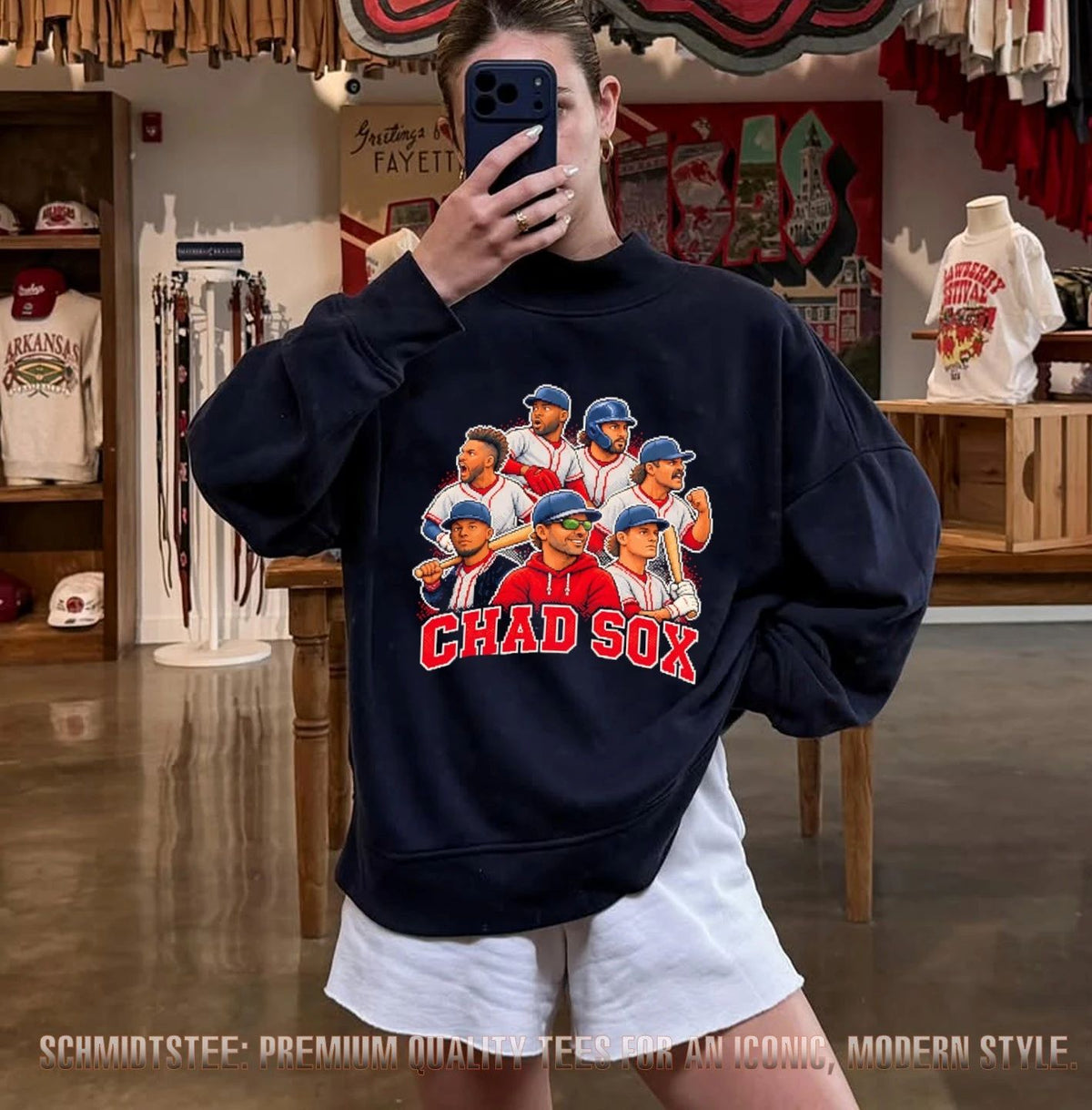 Chad Sox Boston Red Sox caricature shirt