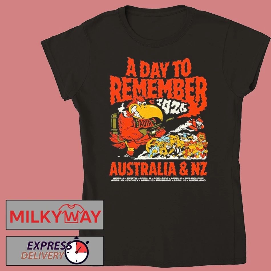 A Day To Remember Big Rock Tour 2026 Australia And New Zealand Tour Dates Design by James Hartley shirt