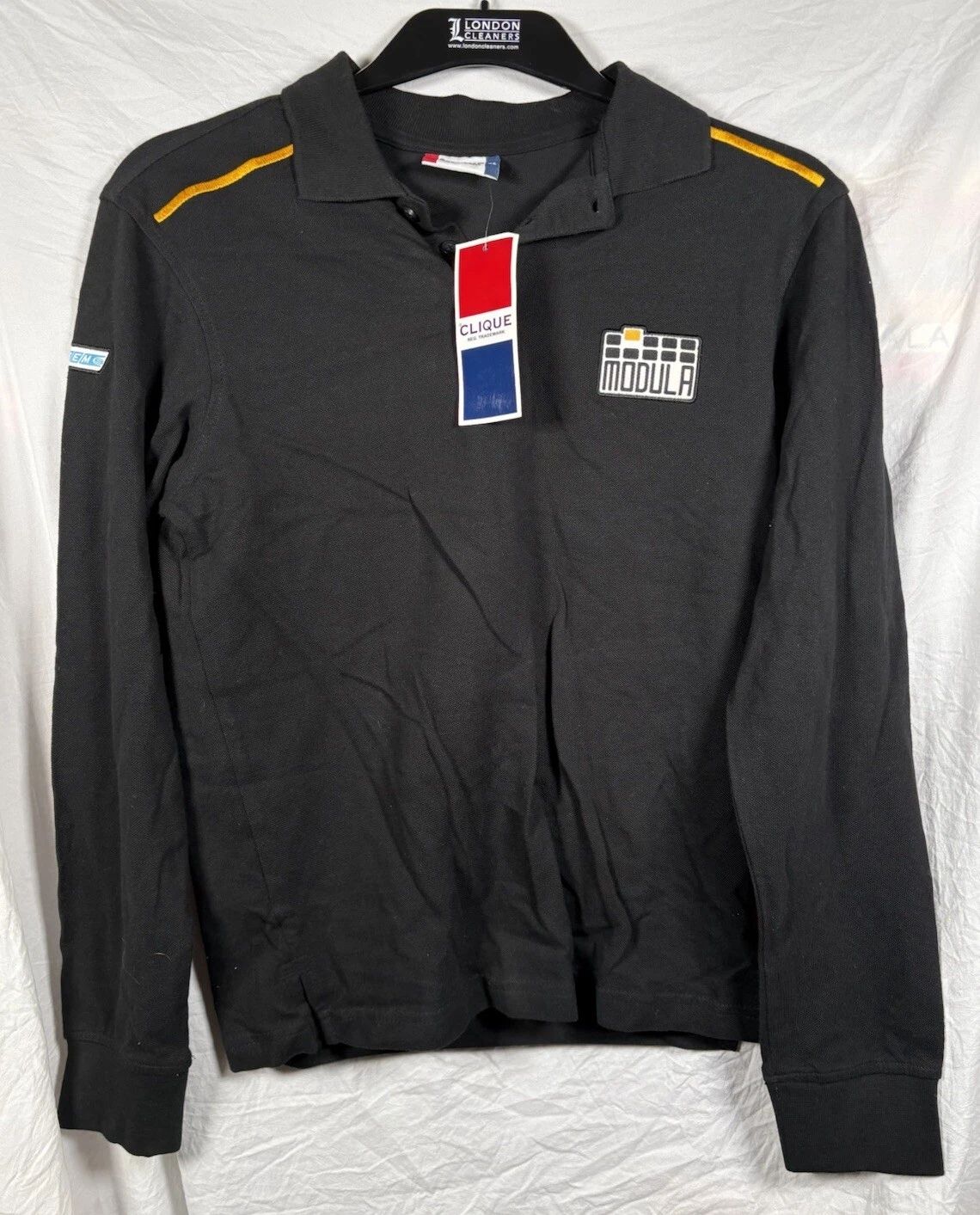 NWT Men’s Clique Black Long Sleeve Performance 1/4 Button Shirt Size XS Modula