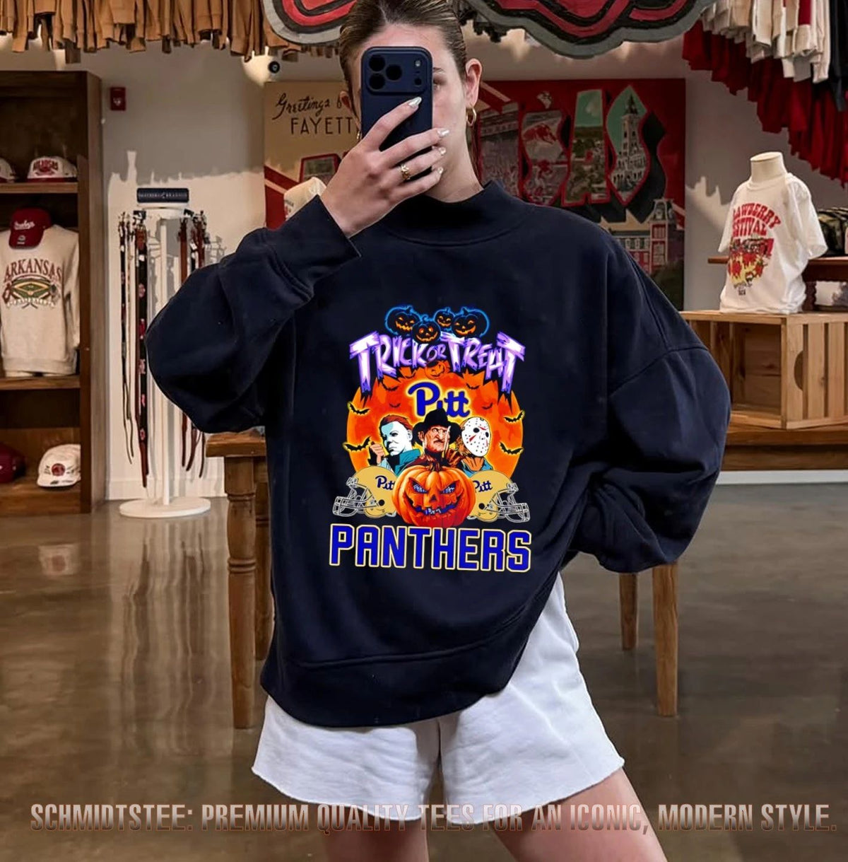Pittsburgh Panthers x Horror Characters Trick Or Treat Halloween 2026 shirt