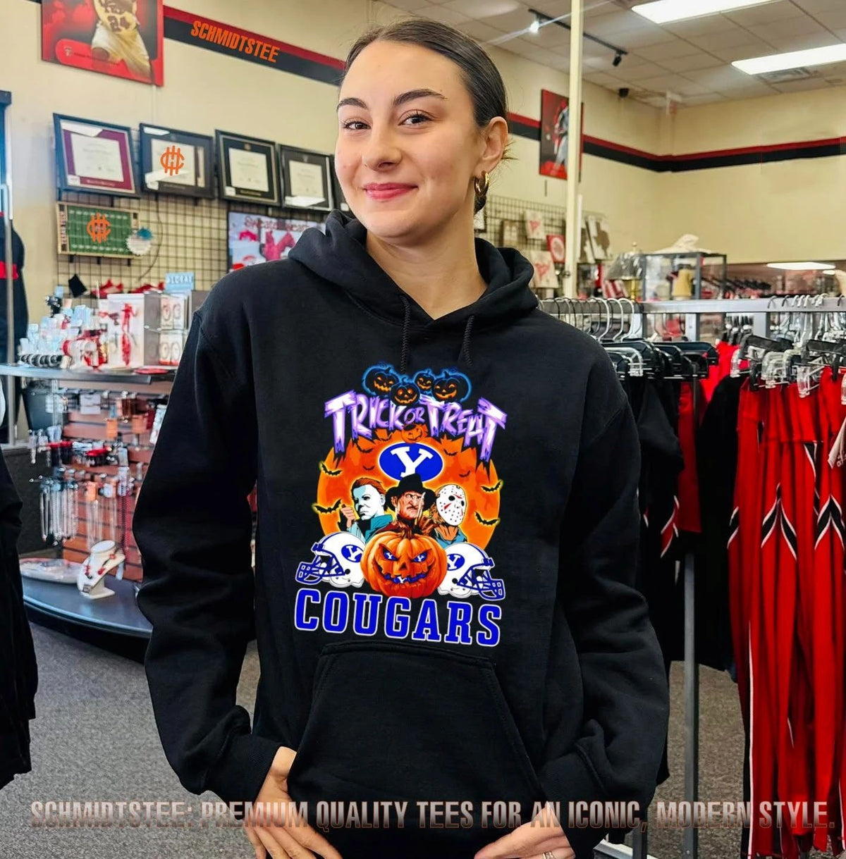 BYU Cougars x Horror Characters Trick Or Treat Halloween 2026 shirt