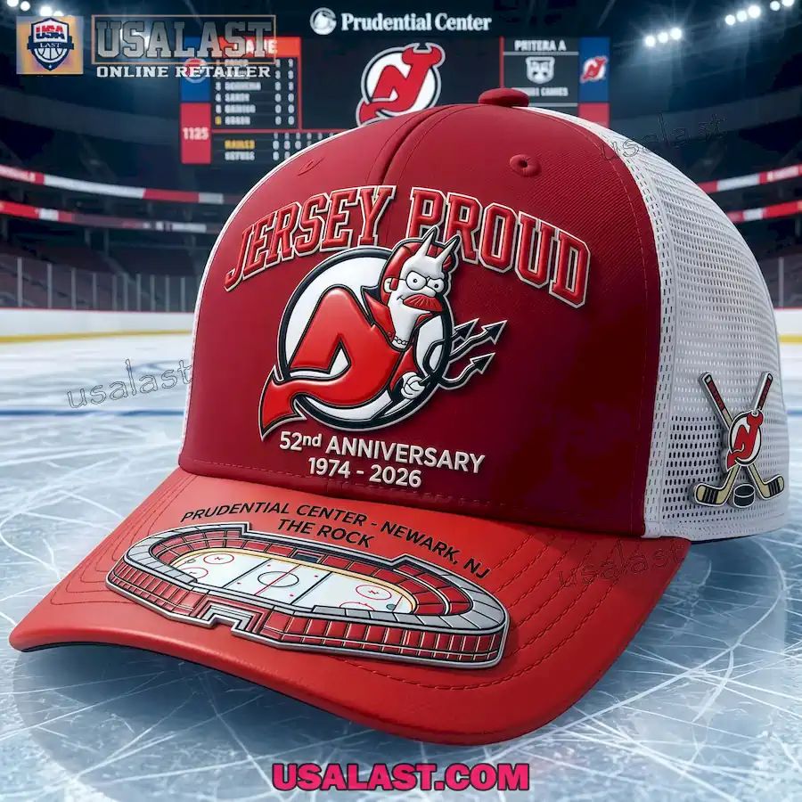 New Jersey Devils Jersey Proud 52nd Anniversary 1974-2026 Trucker Hat