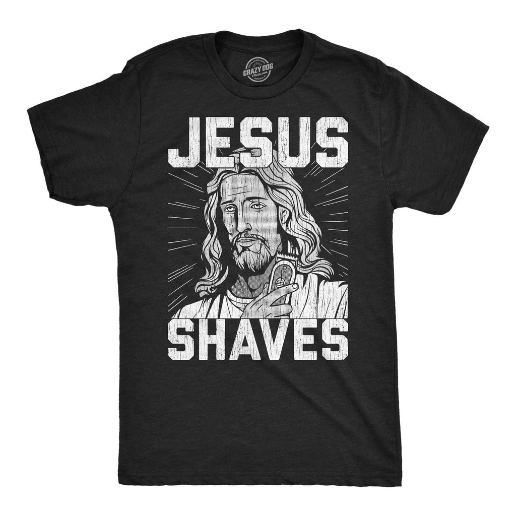 Mens Funny T Shirts Jesus Shaves Sarcastic Religious Joke Graphic Novelty Tee