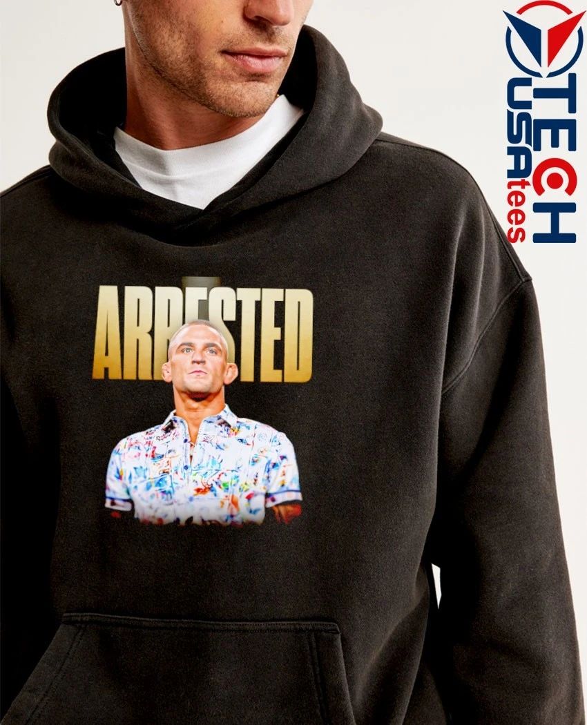 Arrested UFC legend Dustin Poirier mugshot shirt