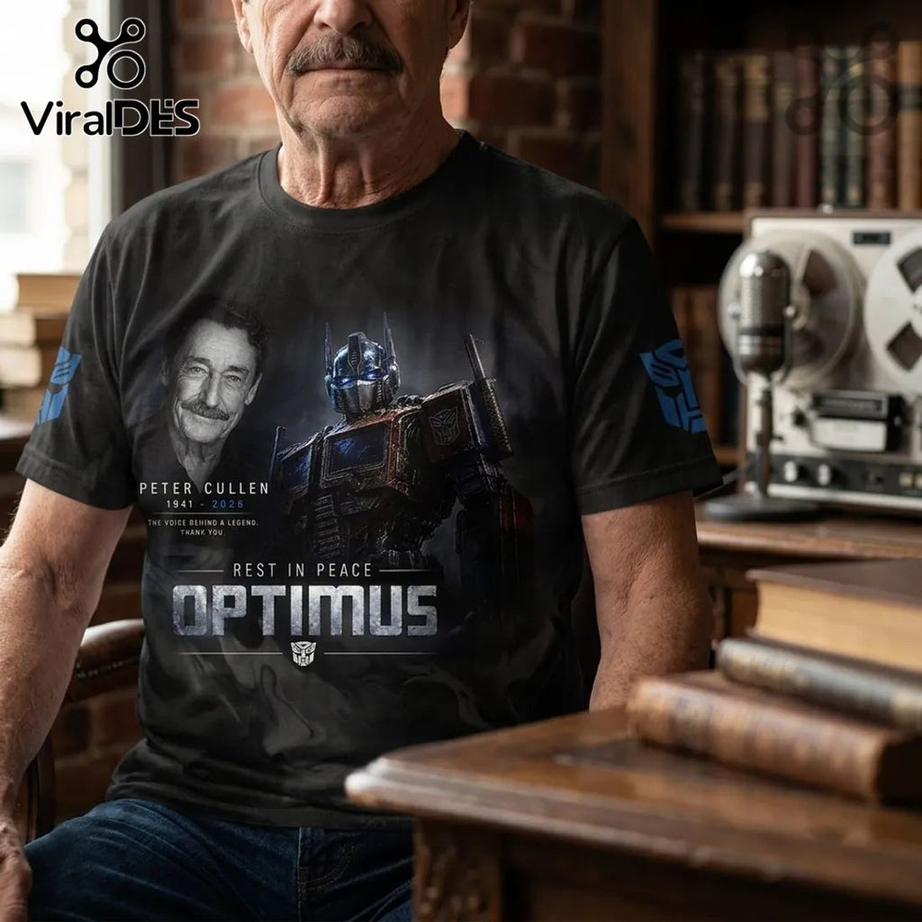 Peter Cullen Optimus Prime 1941-2026 Tribute T-Shirt