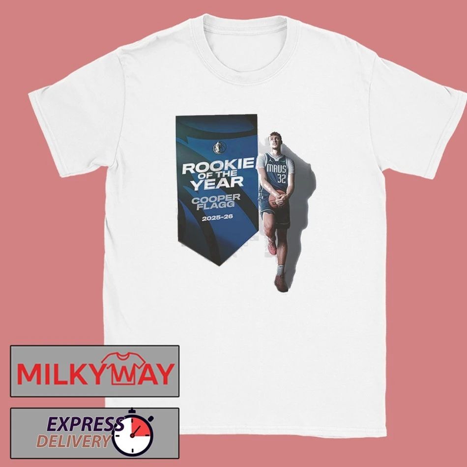 Cooper Flagg Rookie Of The Year NBA 2026 Dallas Mavericks shirt