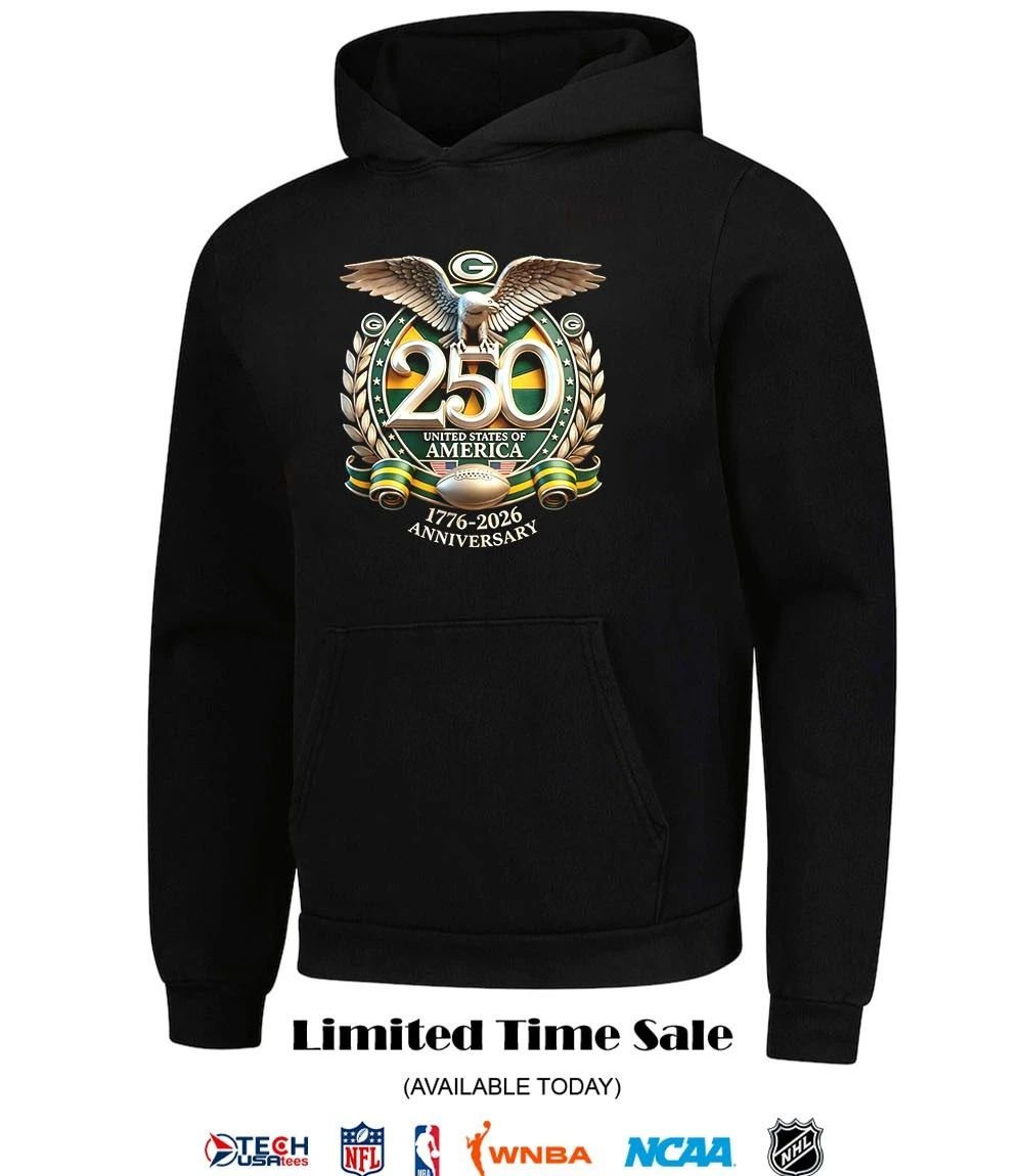 Green Bay Packers 250 years of Freedom 1776-2026 United States of America logo shirt