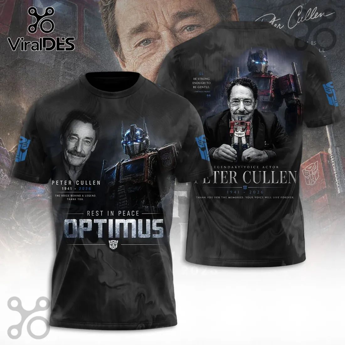 Peter Cullen Optimus Prime 1941-2026 Tribute T-Shirt