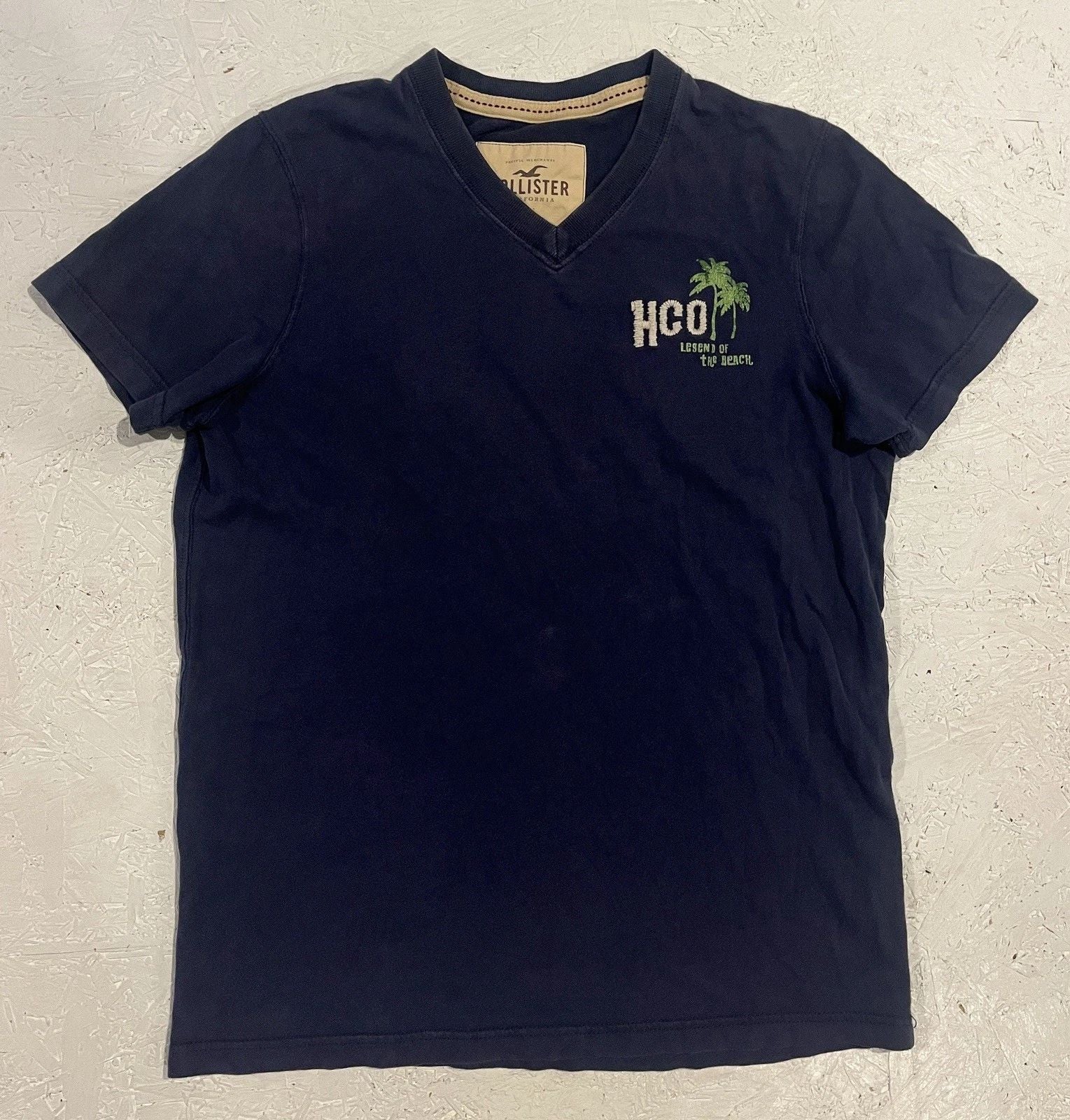 Vintage Y2K Hollister Legends Of The Beach Shirt Mens M Surf Blue Short Sleeve
