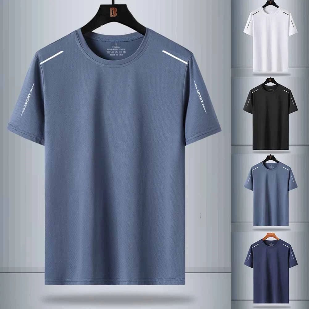Diverse Range of Colors Available in this Stylish Mens Ice Silk Fitness Top