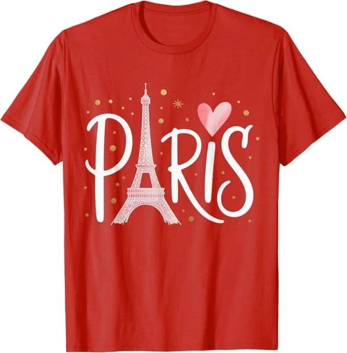 Eiffel Tower Paris Girls Guys Travel Holiday France Souvenir T-Shirt