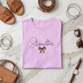 Stepmother Script with Leopard Bow Tee | Stepmom Shirt
