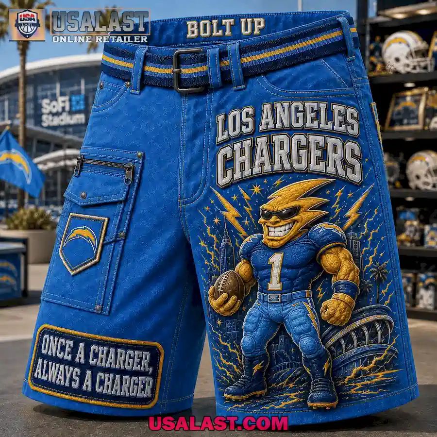 Los Angeles Chargers Bolt Up Men Cargo Short