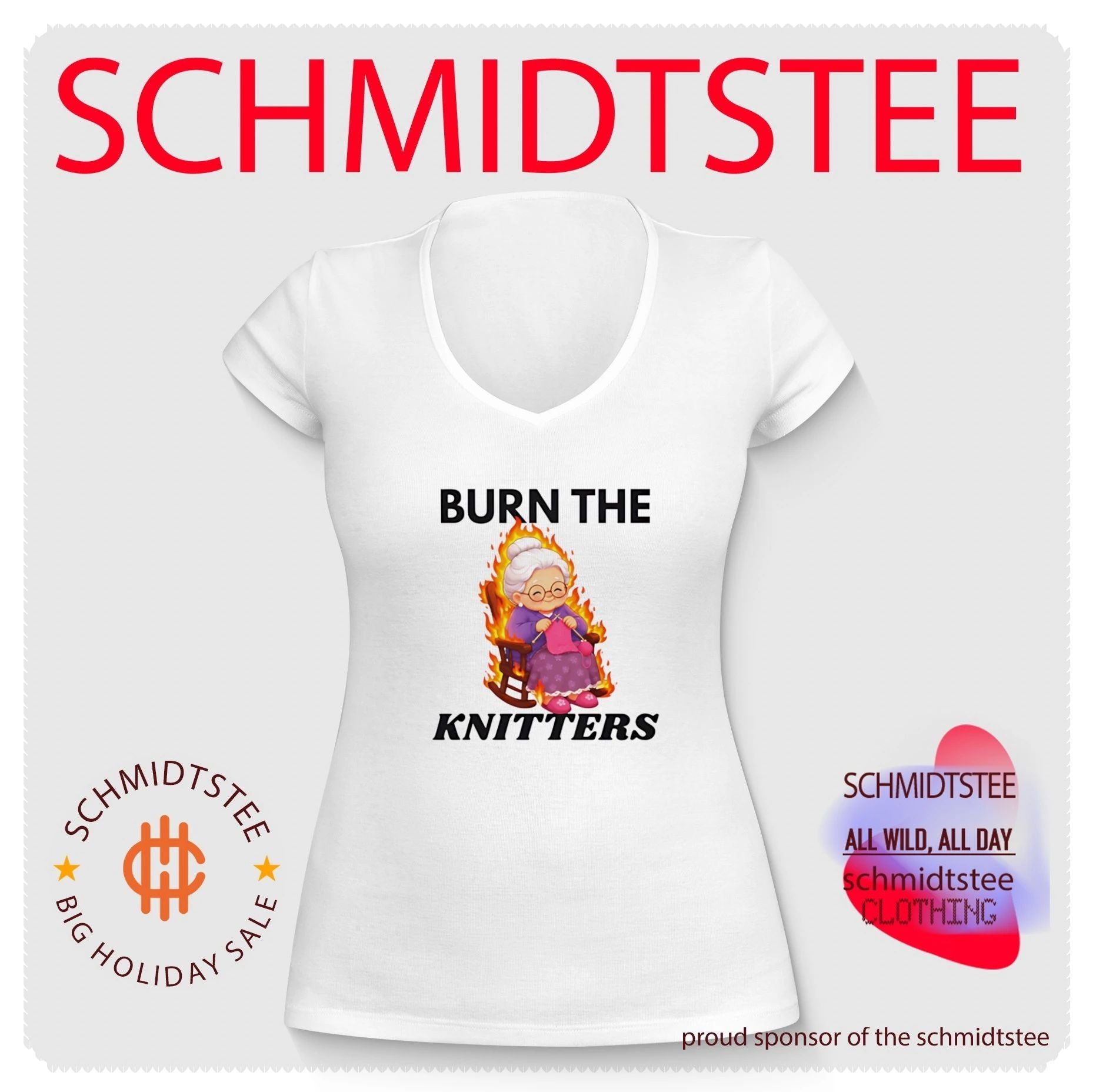 Burn the Knitters knitting funny grandma shirt