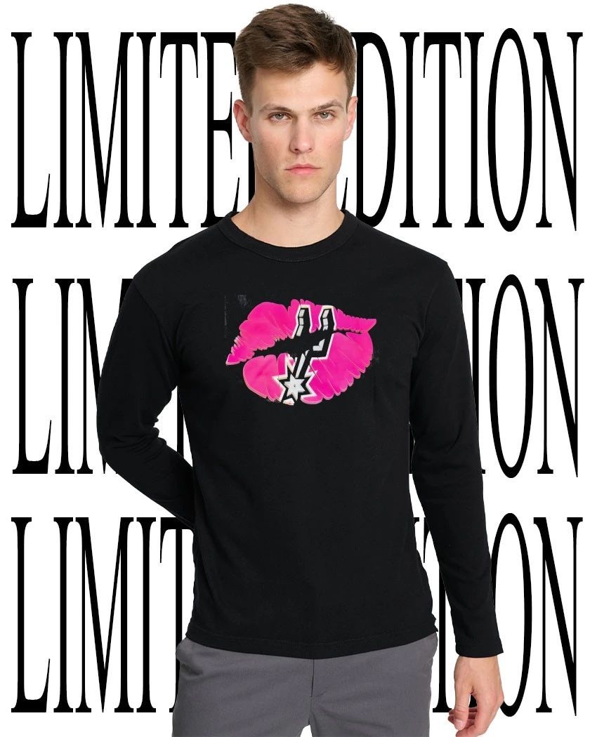 San Antonio Spurs lips shirt