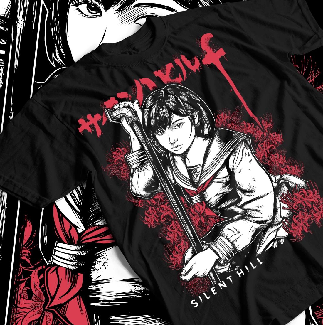 Pyramid Head T-shirt Hinako Silence Hill Silence Hill Premium Gift Black Shirt