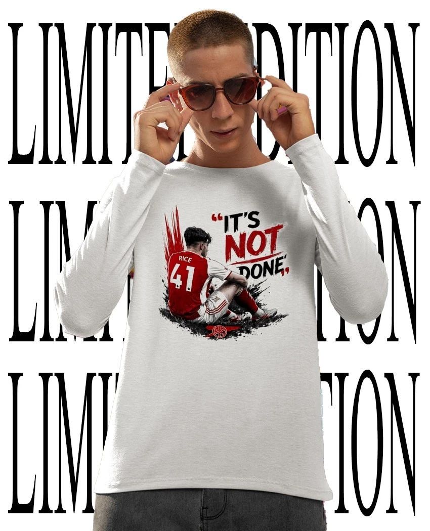 Arsenal Declan Rice it’s not done shirt