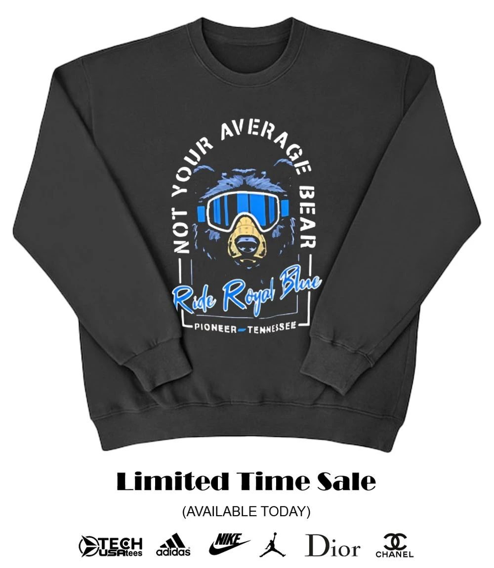 Not your average bear Ride Royal Blue shirt