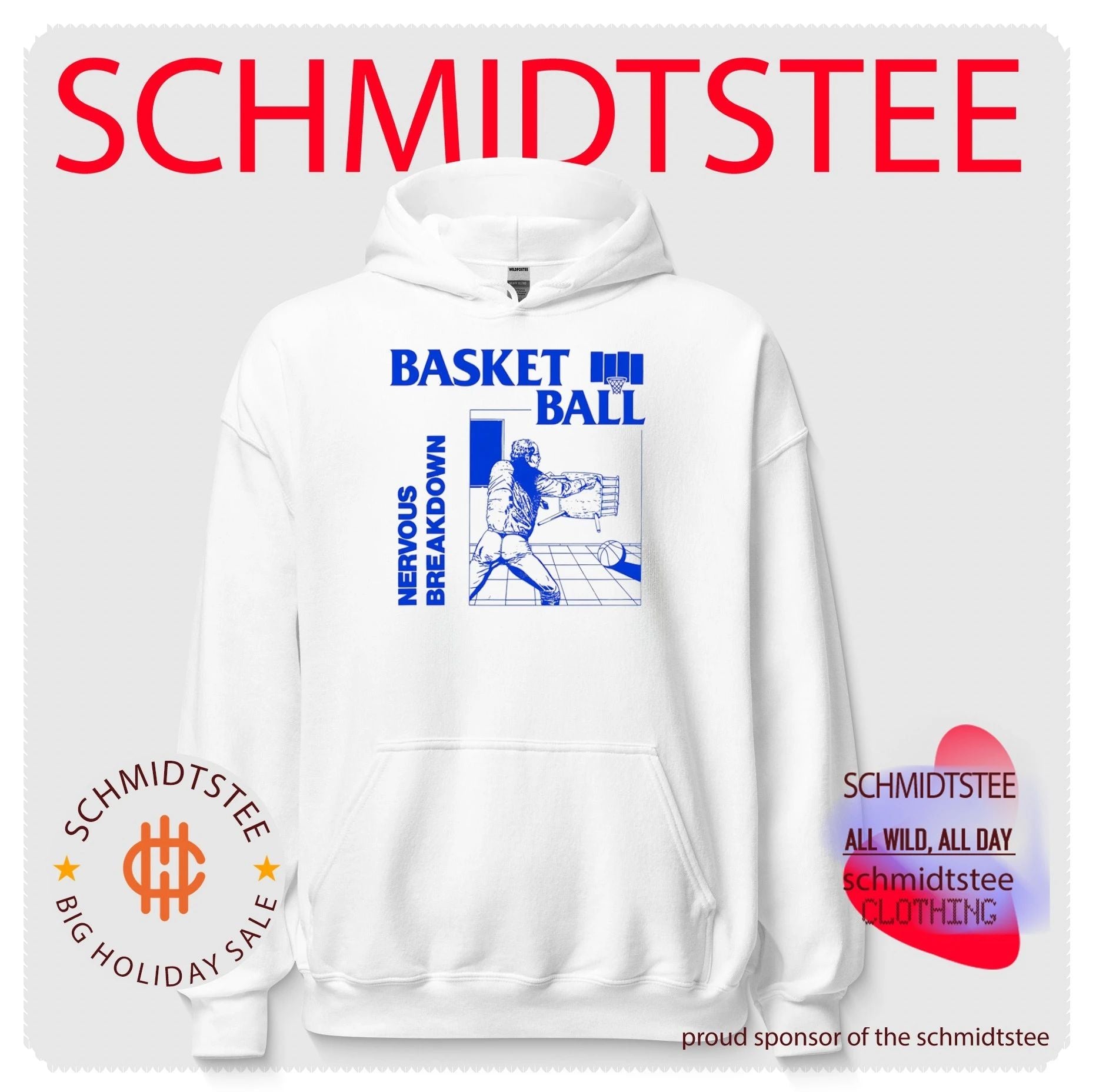 Basketball nervous breakdown office humor shirt