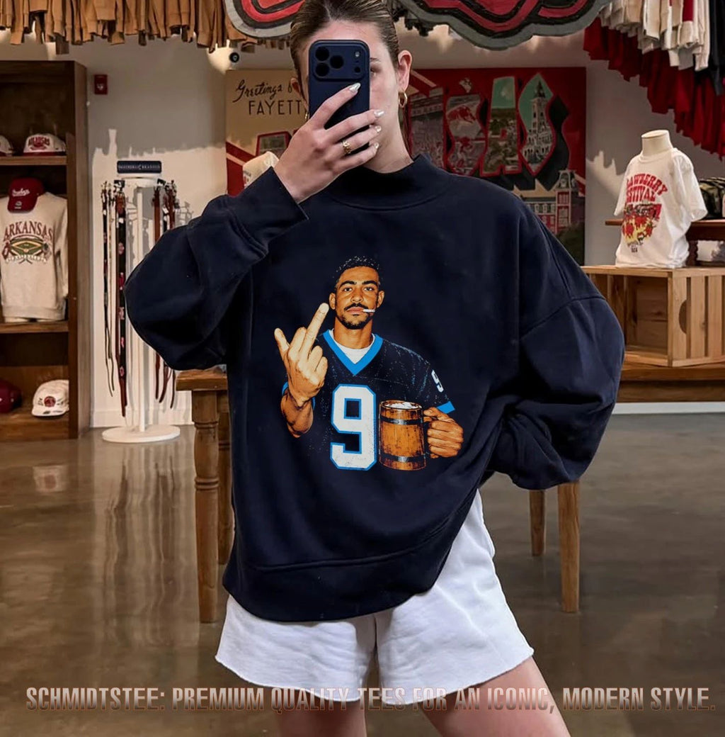 Bryce Young Carolina Panthers Middle Finger smoking and beer shirt
