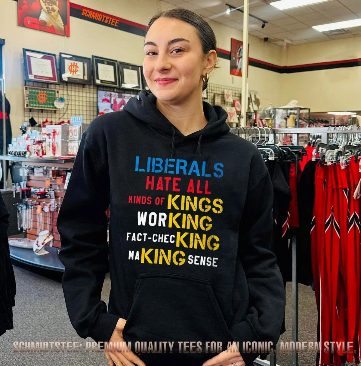 Liberals hate all kinds of kings working fact-checking making sense shirt