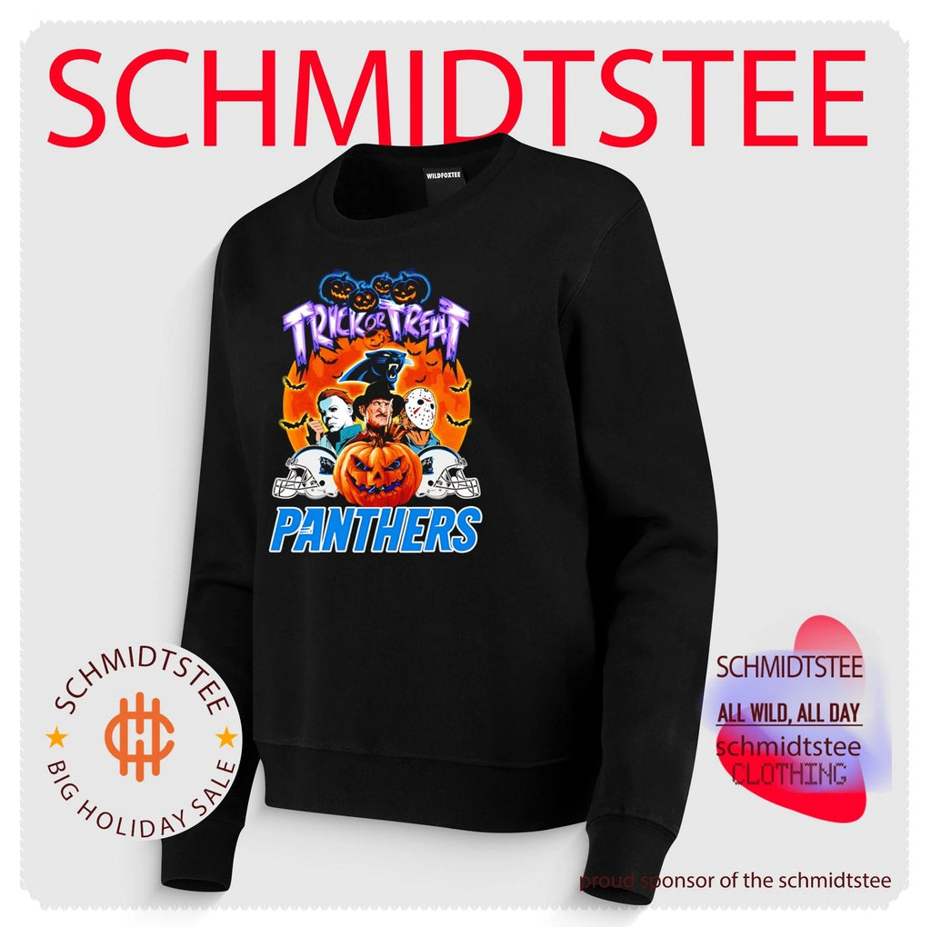 Carolina Panthers x Horror characters Trick Or Treart Halloween shirt